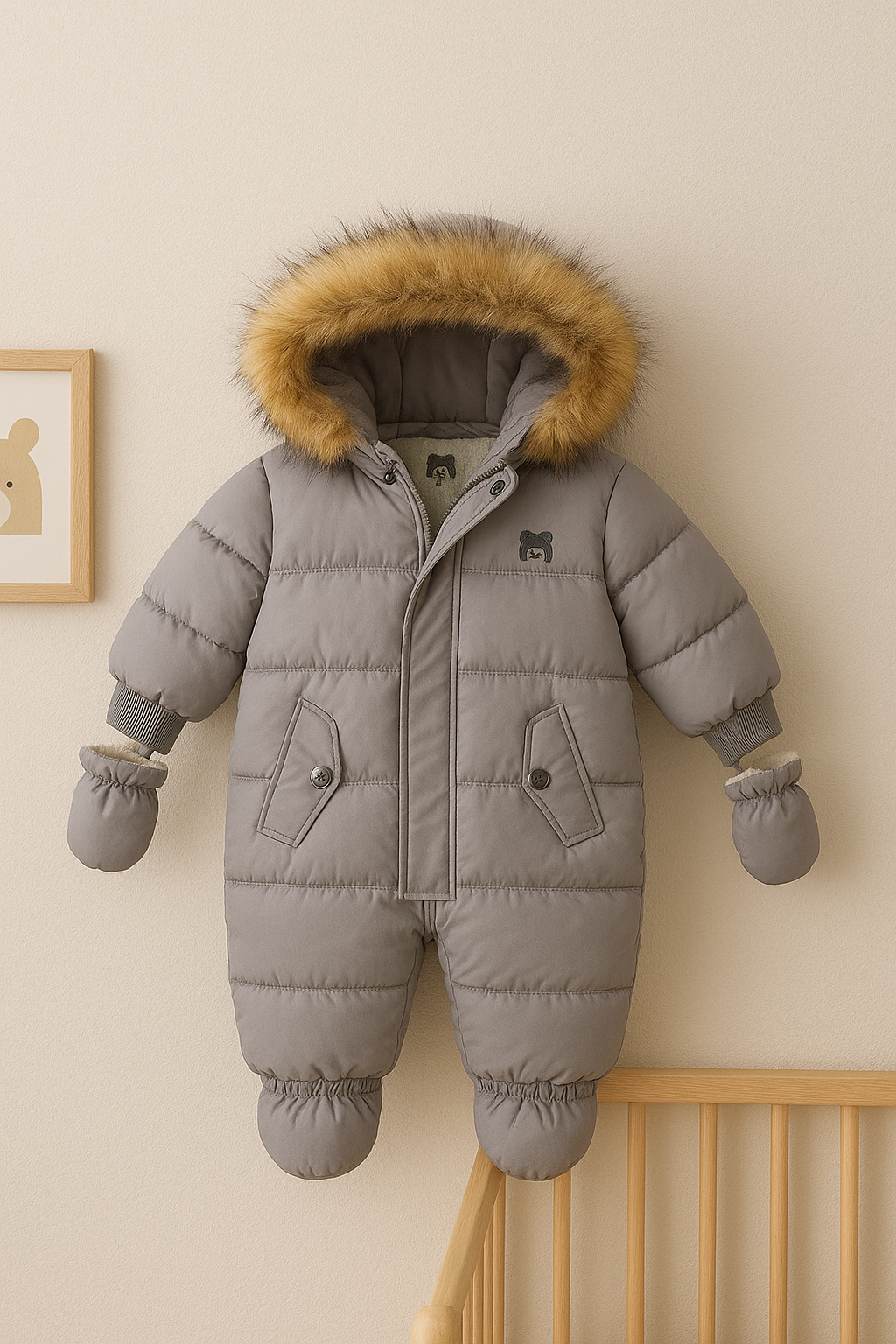 Baby Kids Jumpsuit Jacket with Gloves